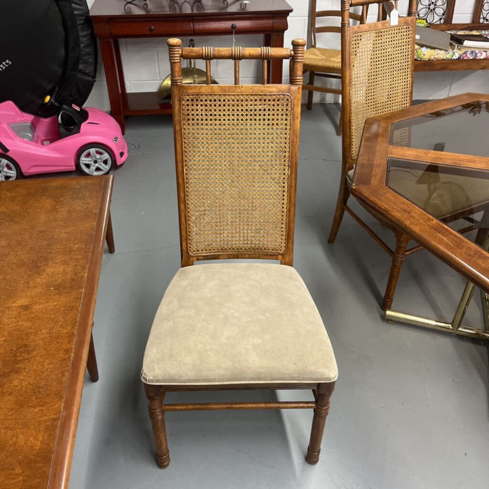 5PC GLASS & WOOD TABLE W/4 CHAIRS SET