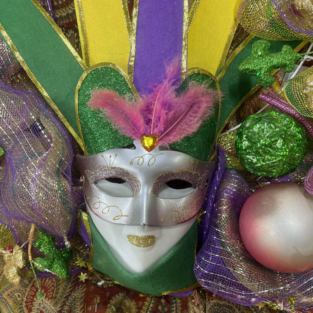 MARDI GRAS WREATH