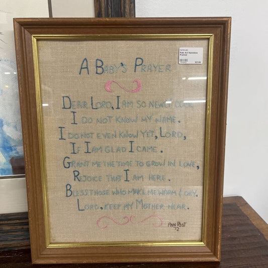 FOLK ART NAMELESS FRAMED