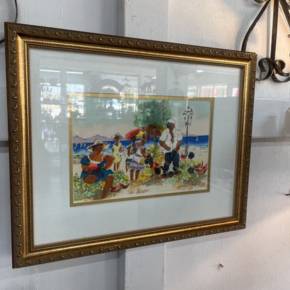 URBAIN HUCHET FRAMED LITHO