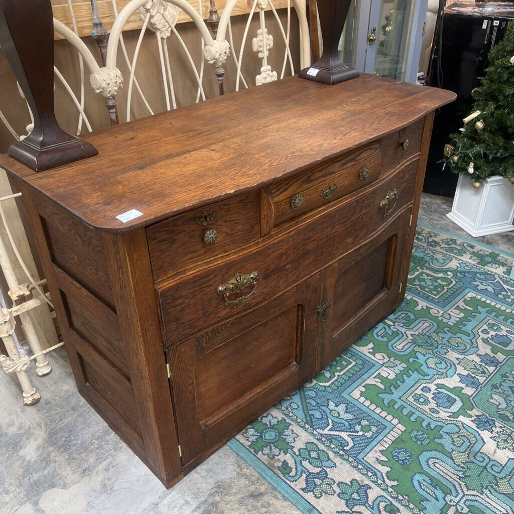 ANTIQUE TIGER OAK BUFFET