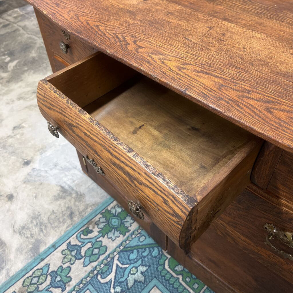 ANTIQUE TIGER OAK BUFFET