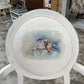 LOUIS XVI WHITE DISTRESSED CHAIR WITH BIRD DESIGN