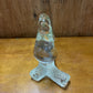 VINTAGE GLASS DOVE ON A BRANCH