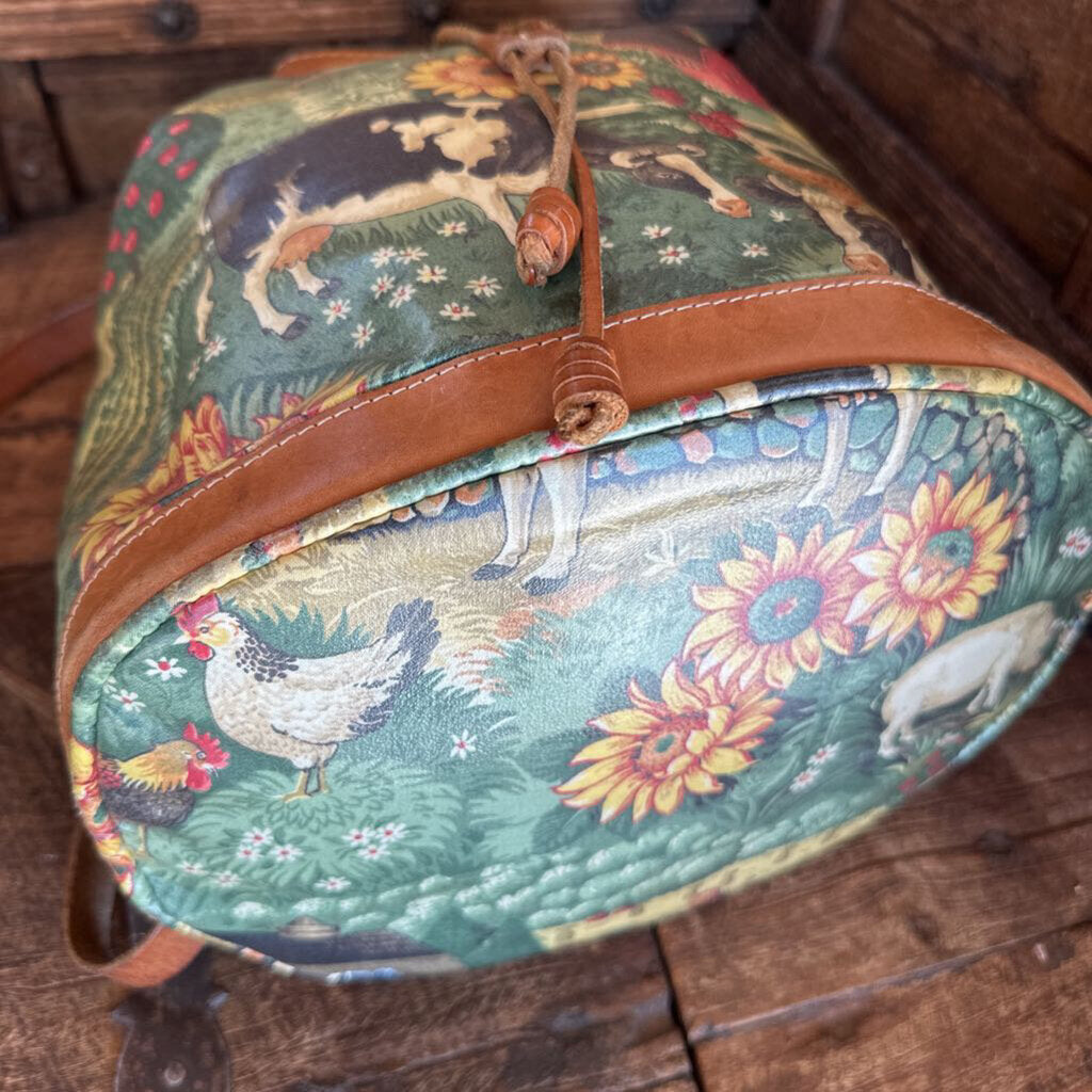 Barn Cow Drawstring Purse