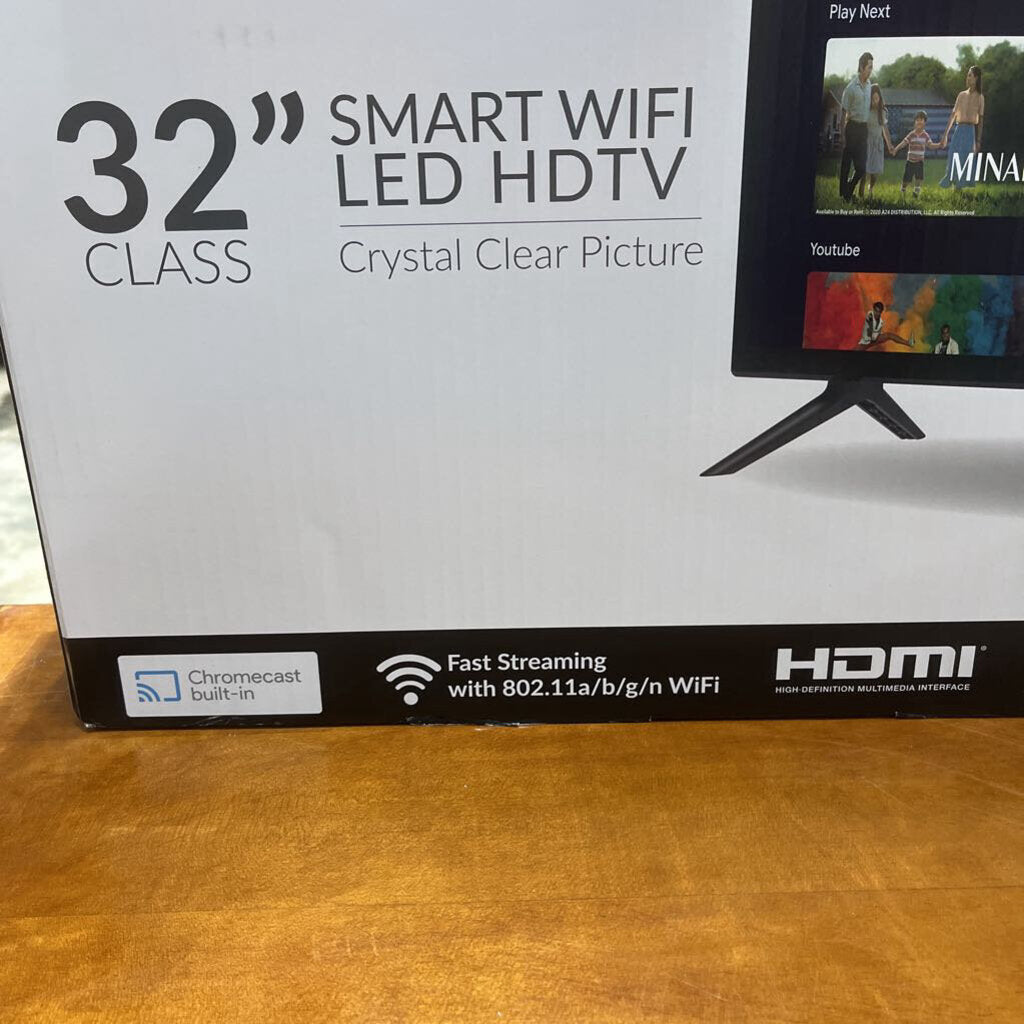 NEW IN BOX 32" SMART TV W/ REMOTE