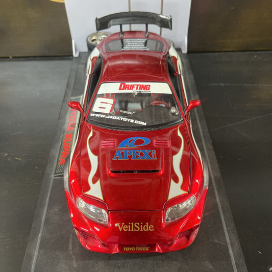TOYOTA SUPRA DIECAST 1:18 MODEL W/ EXTRA WHEELS & STAND