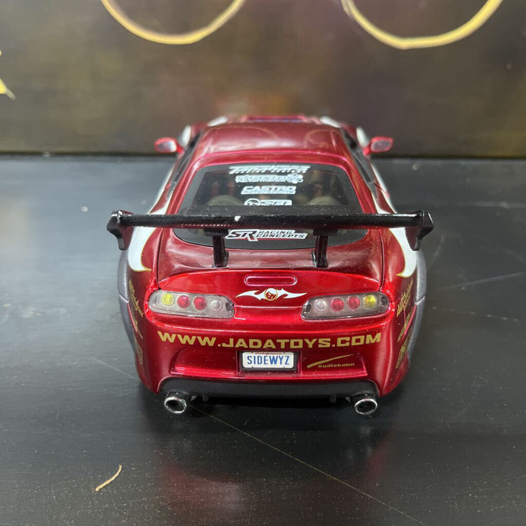 TOYOTA SUPRA DIECAST 1:18 MODEL W/ EXTRA WHEELS & STAND
