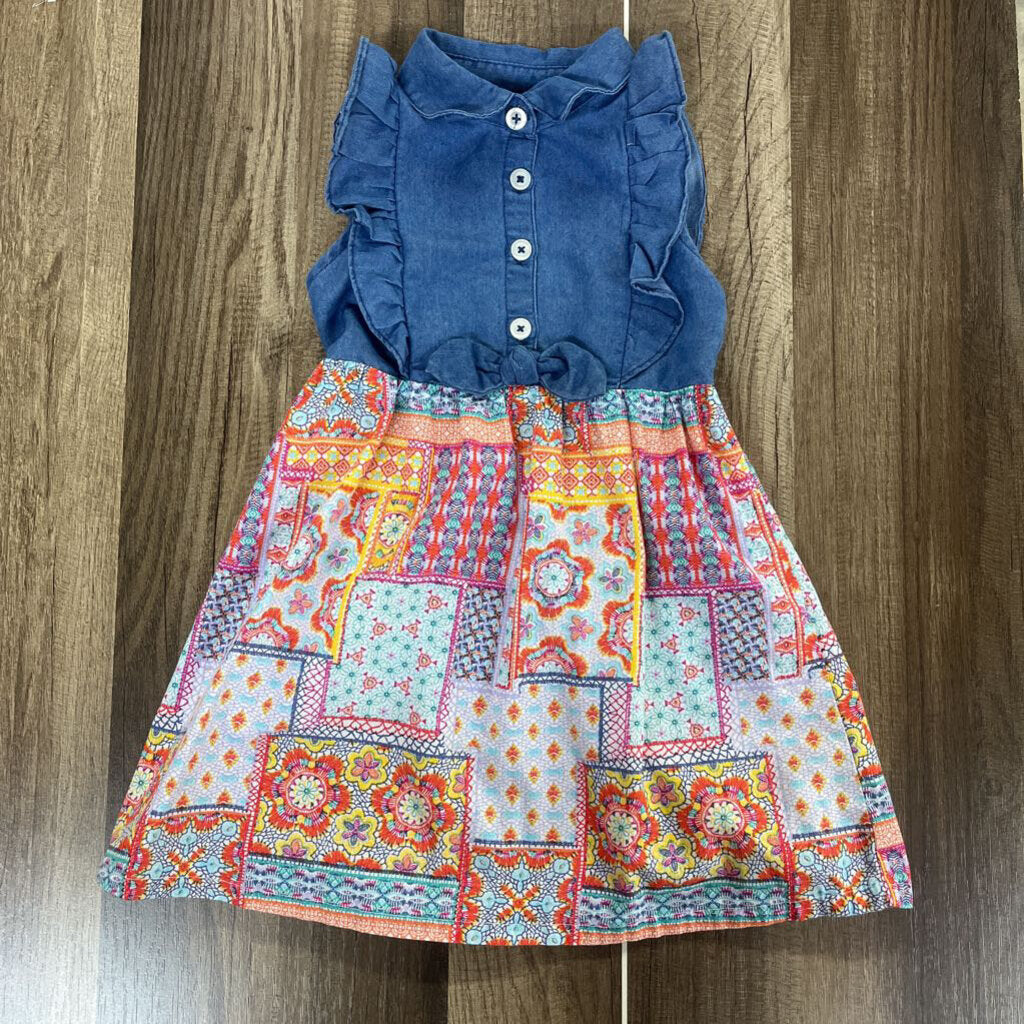 PENELOPE MACK MULTI COLOR 2 TONED DRESS SZ 3T