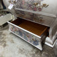 BOMBAY CHEST, 4 DRAWER, MARBLE TOP, FLORAL