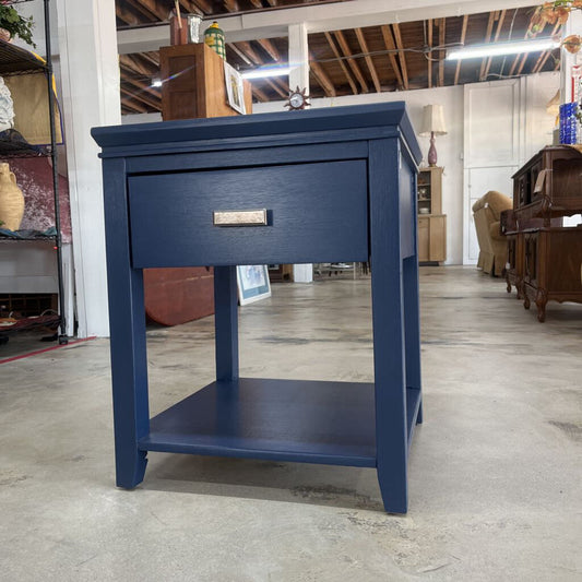 END TABLE - BLUE WITH DRAWER