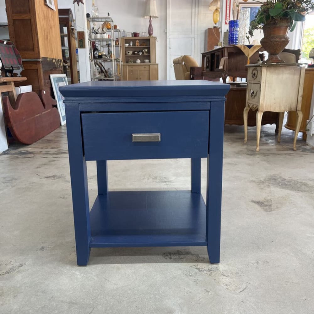 END TABLE - BLUE WITH DRAWER