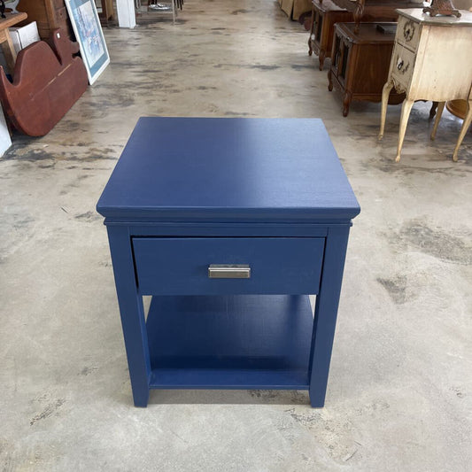 END TABLE - BLUE WITH DRAWER