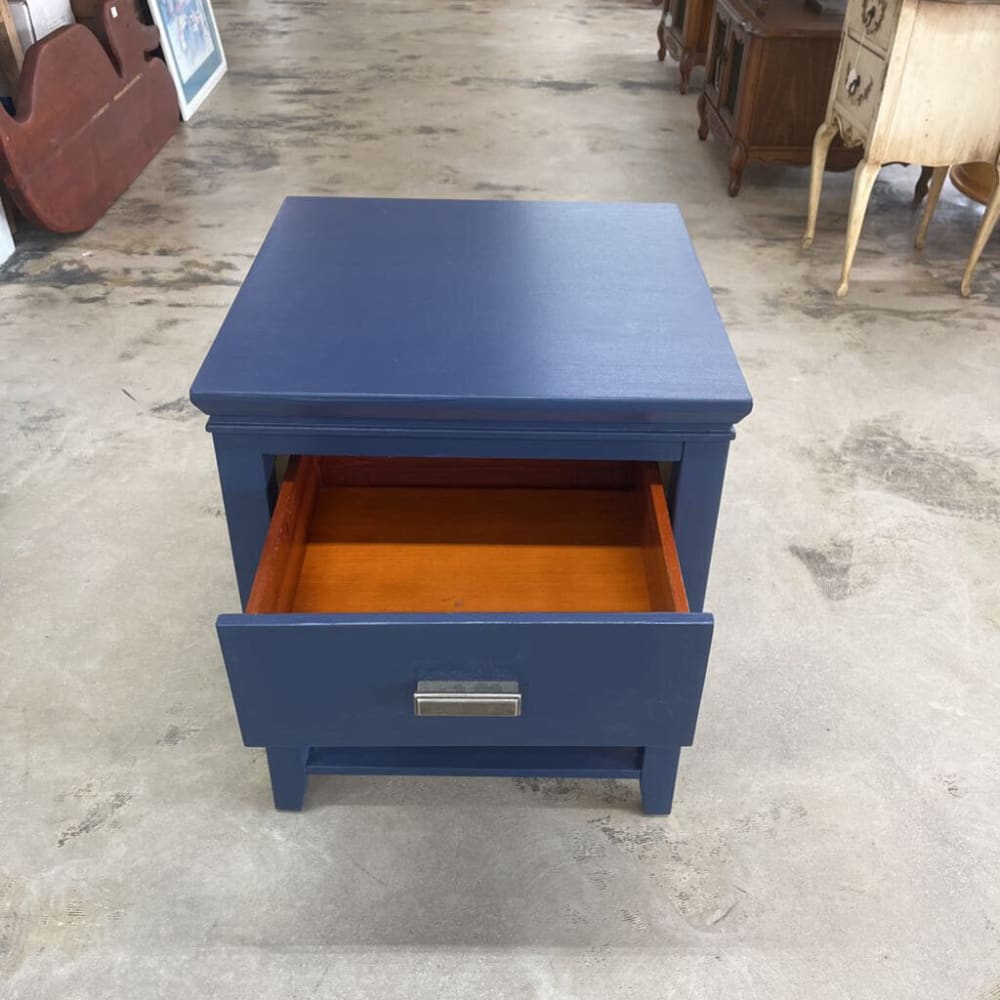END TABLE - BLUE WITH DRAWER