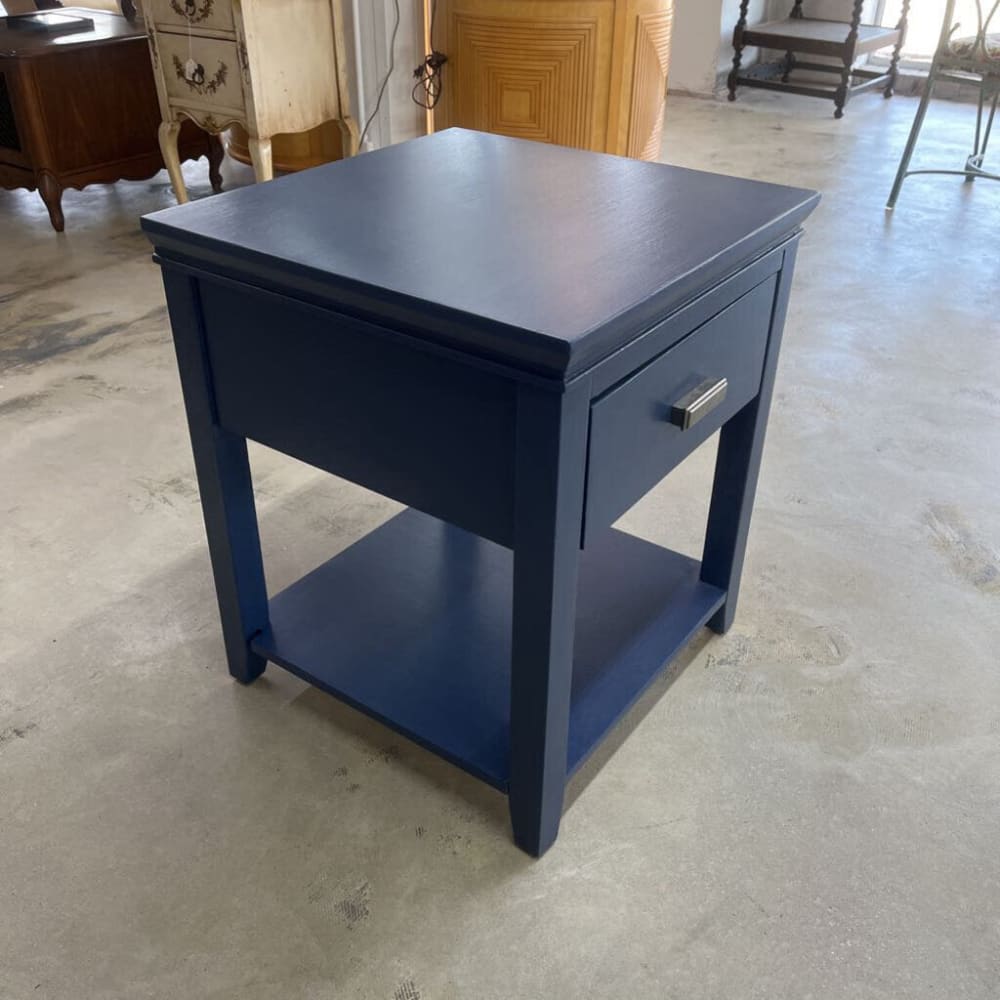 END TABLE - BLUE WITH DRAWER