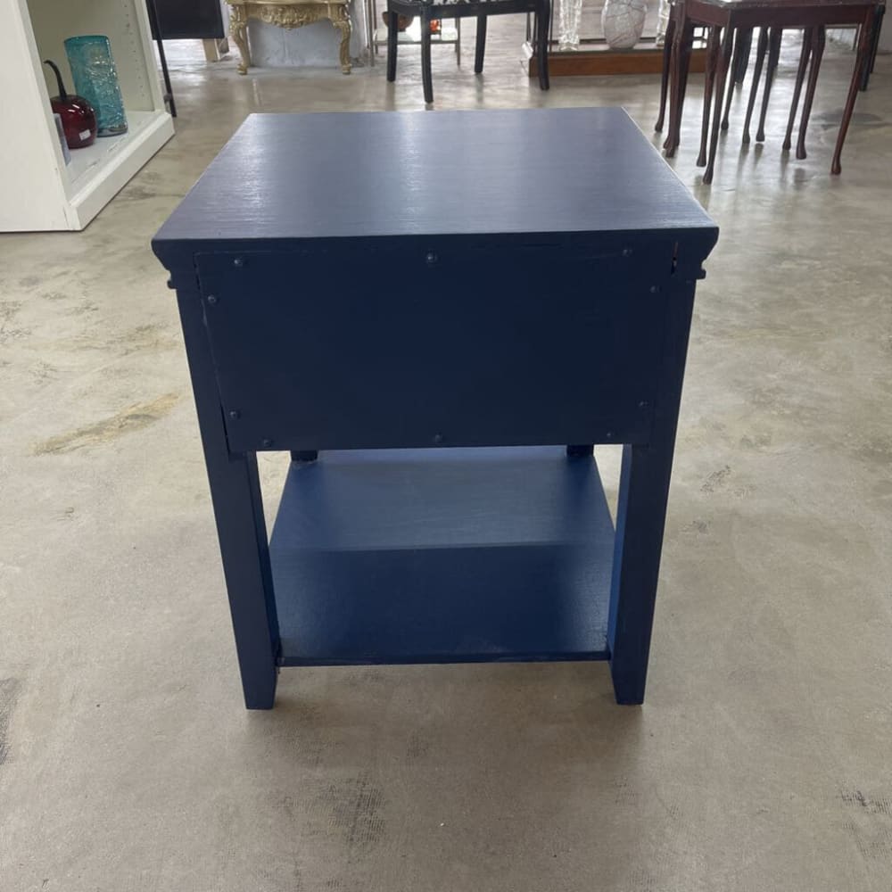 END TABLE - BLUE WITH DRAWER