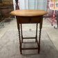 ANTIQUE TIGER OAK BARLEY TWIST ACCENT TABLE
