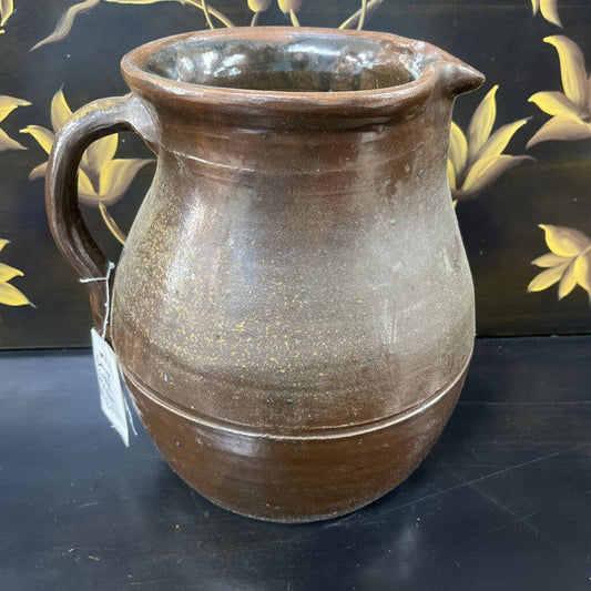 ANTIQUE 1800'SSTONEWARE PITCHER EWER