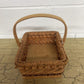 RECTANGLE REED BAMBOO BASKET W/HANDLE