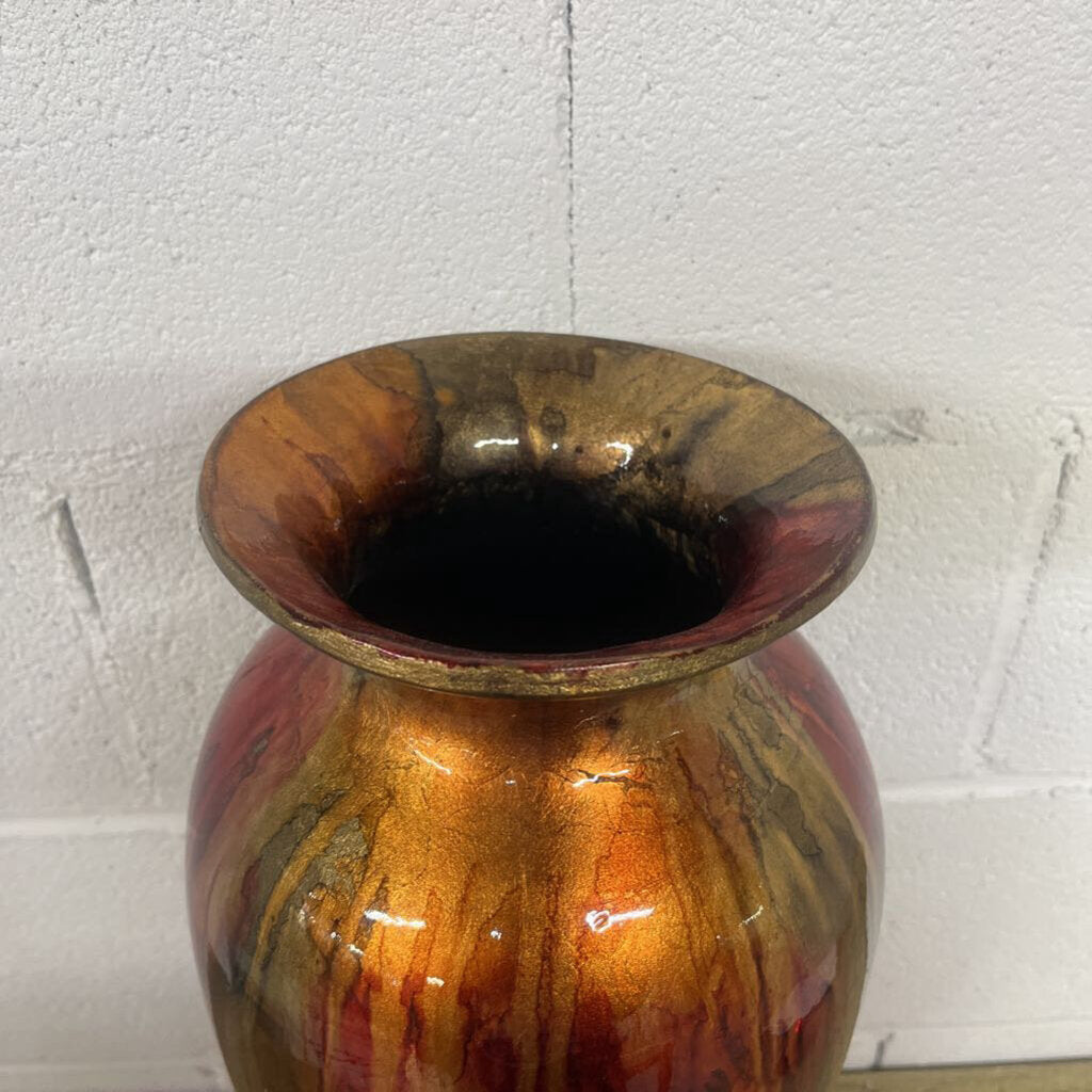 LG RED/GOLD VASE