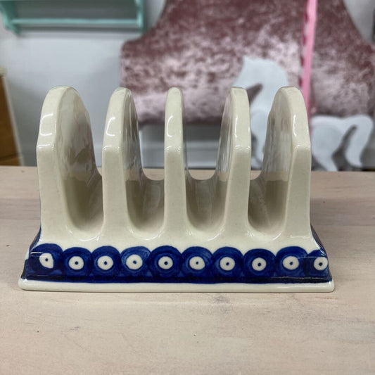 POLISH POTTERY TOAST HOLDER OR MAIL SORTER