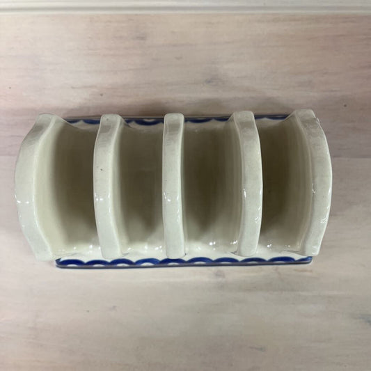 POLISH POTTERY TOAST HOLDER OR MAIL SORTER