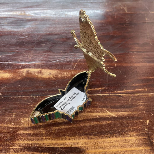 RHINESTONE ENAMEL BUTTERFLY TRINKET BOX