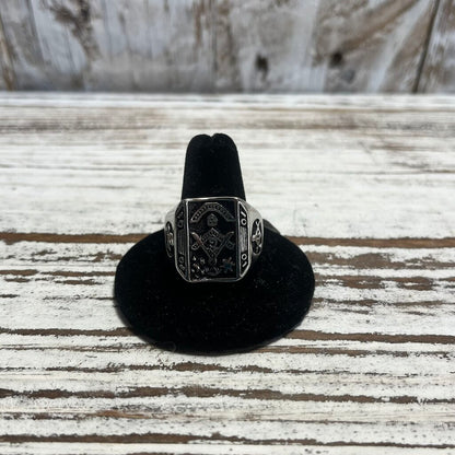 NEW STAINLESS STEEL MASONIC RING SZ 11
