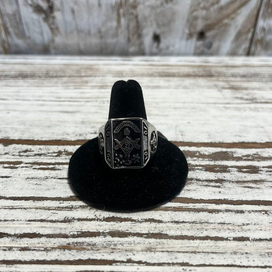 NEW STAINLESS STEEL MASONIC RING SZ 11