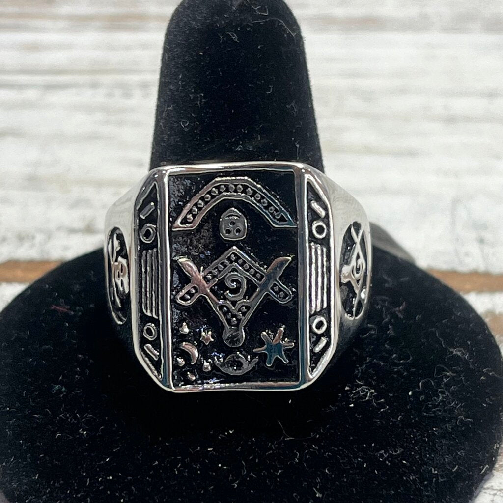 New Stainless Steel Masonic Ring sz 11