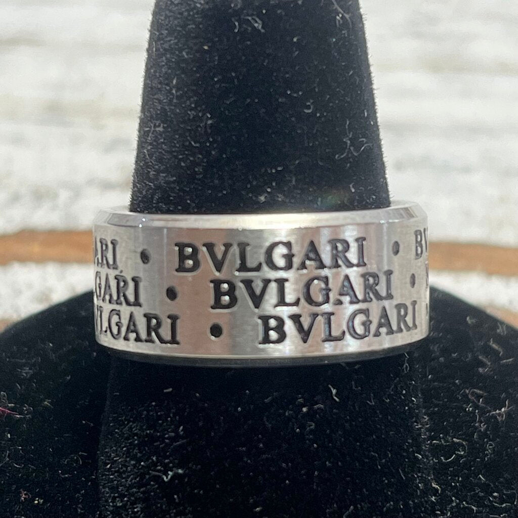 STAINLESS STEEL BVLGARI ENGRAVED BAND