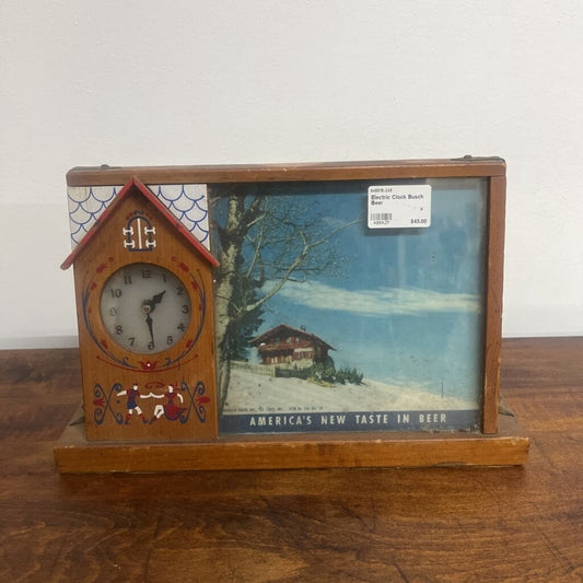 ELECTRIC CLOCK BUSCH BEER