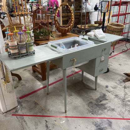 SEAFOAM ANTIQUE SEWING MID CENTURY BAR