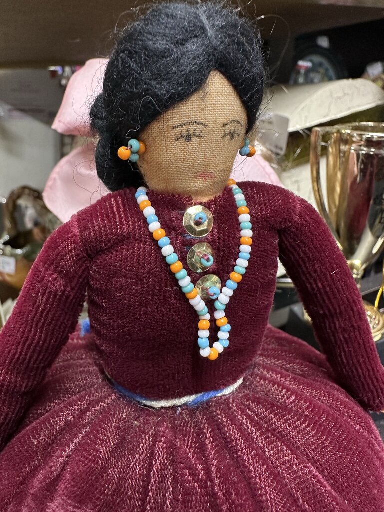 ANTIQUE PIN CUSHION - NATIVE AMERICAN NAVAJO DOLL