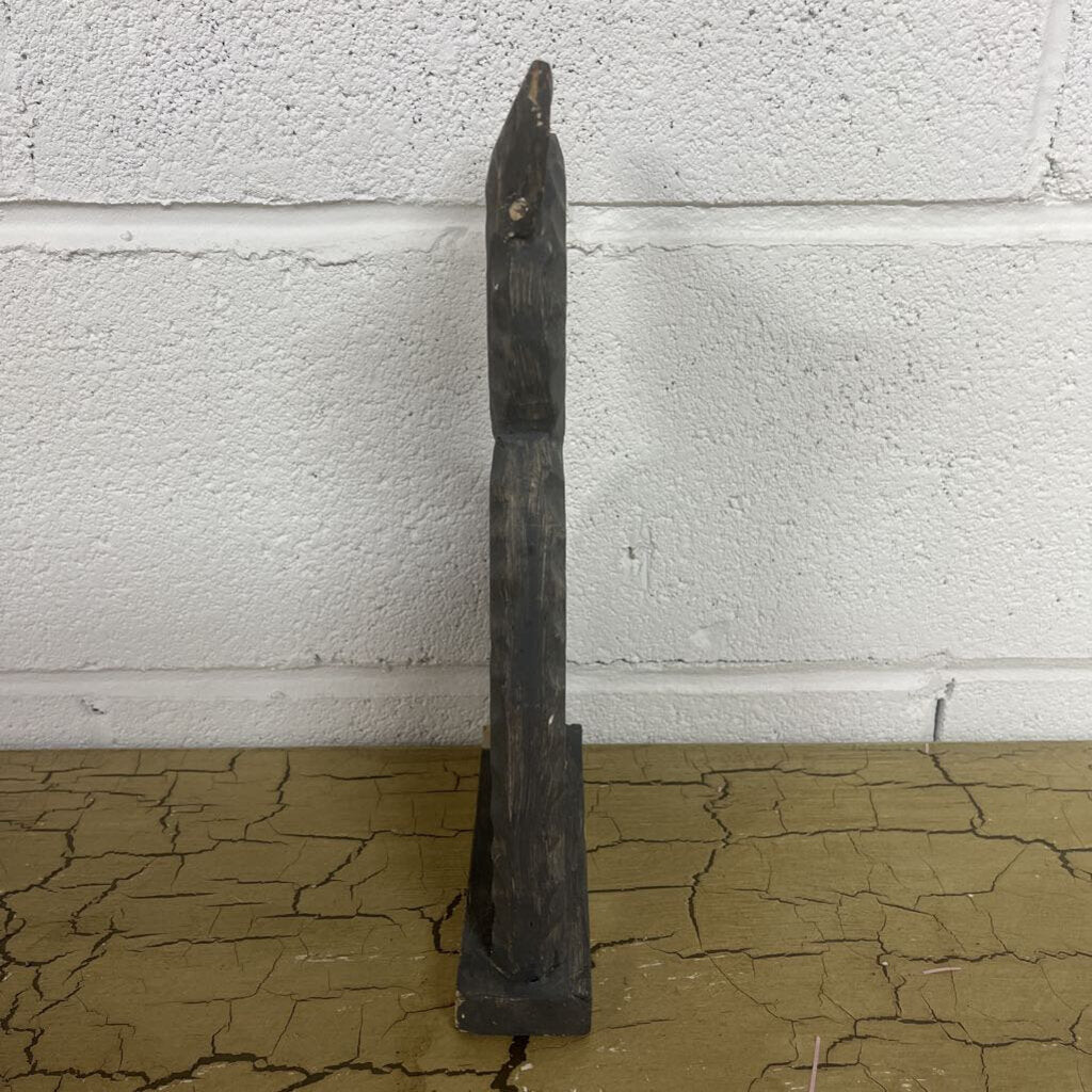 VINTAGE WOODEN CAT ART