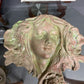 VINTAGE FRENCH NOUVEAU HEAVY PLASTER WOMAN PLANTER
