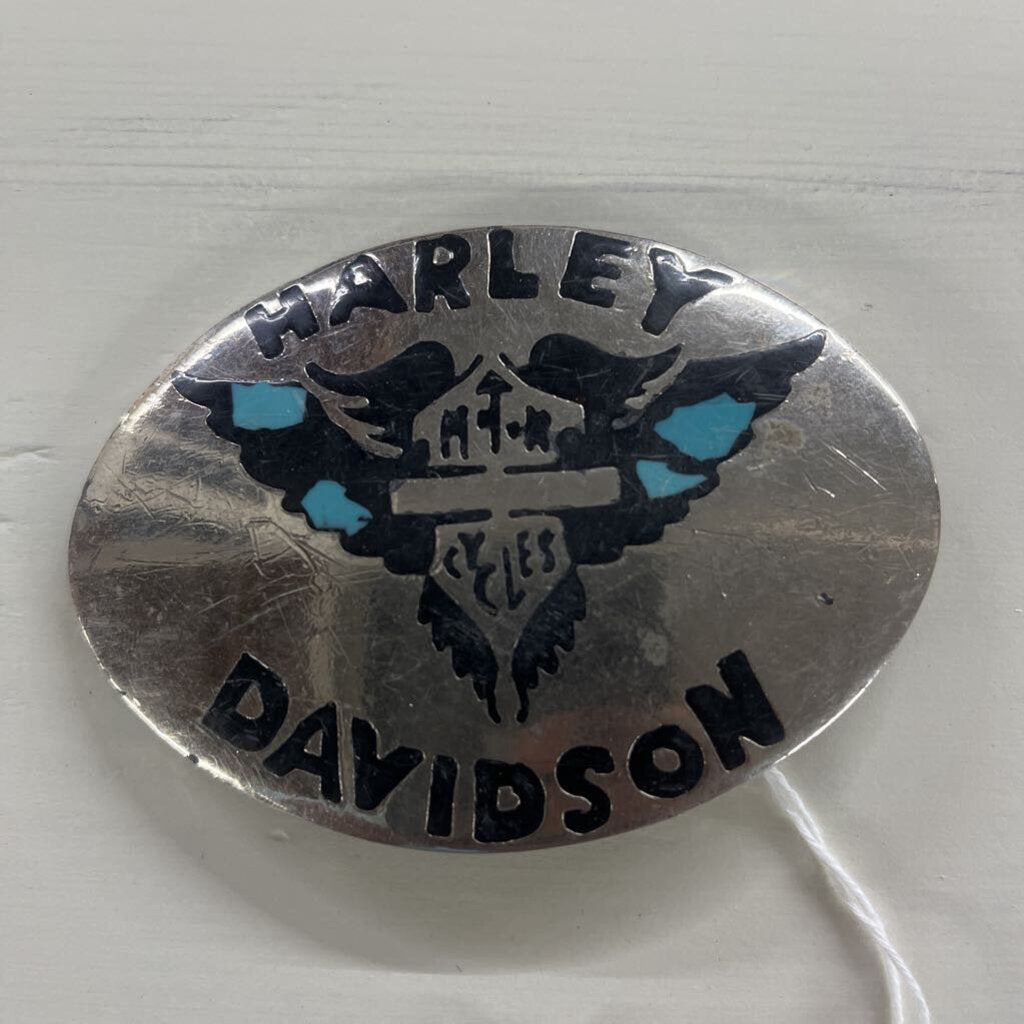 HARLEY DAVIDSON TURQUOISE BELT BUCKLE