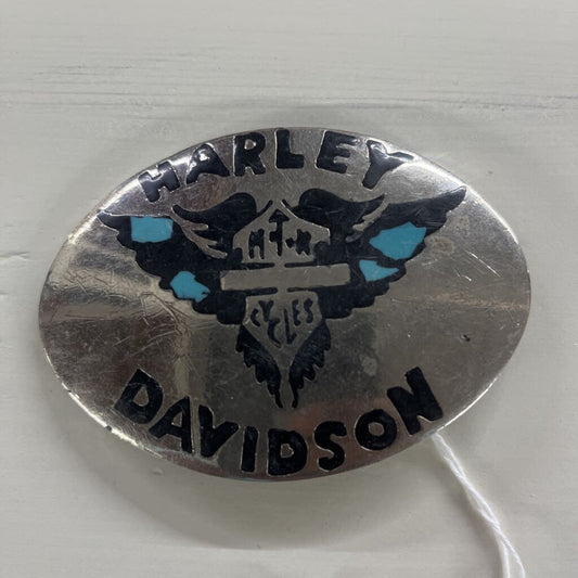 HARLEY DAVIDSON TURQUOISE BELT BUCKLE