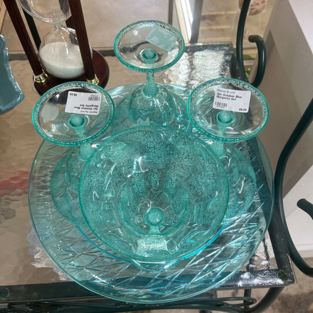 5PC OUTDOOR BLUE MARGARITA SET