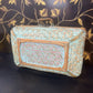 VTG AQUA WICKER SUITCASE