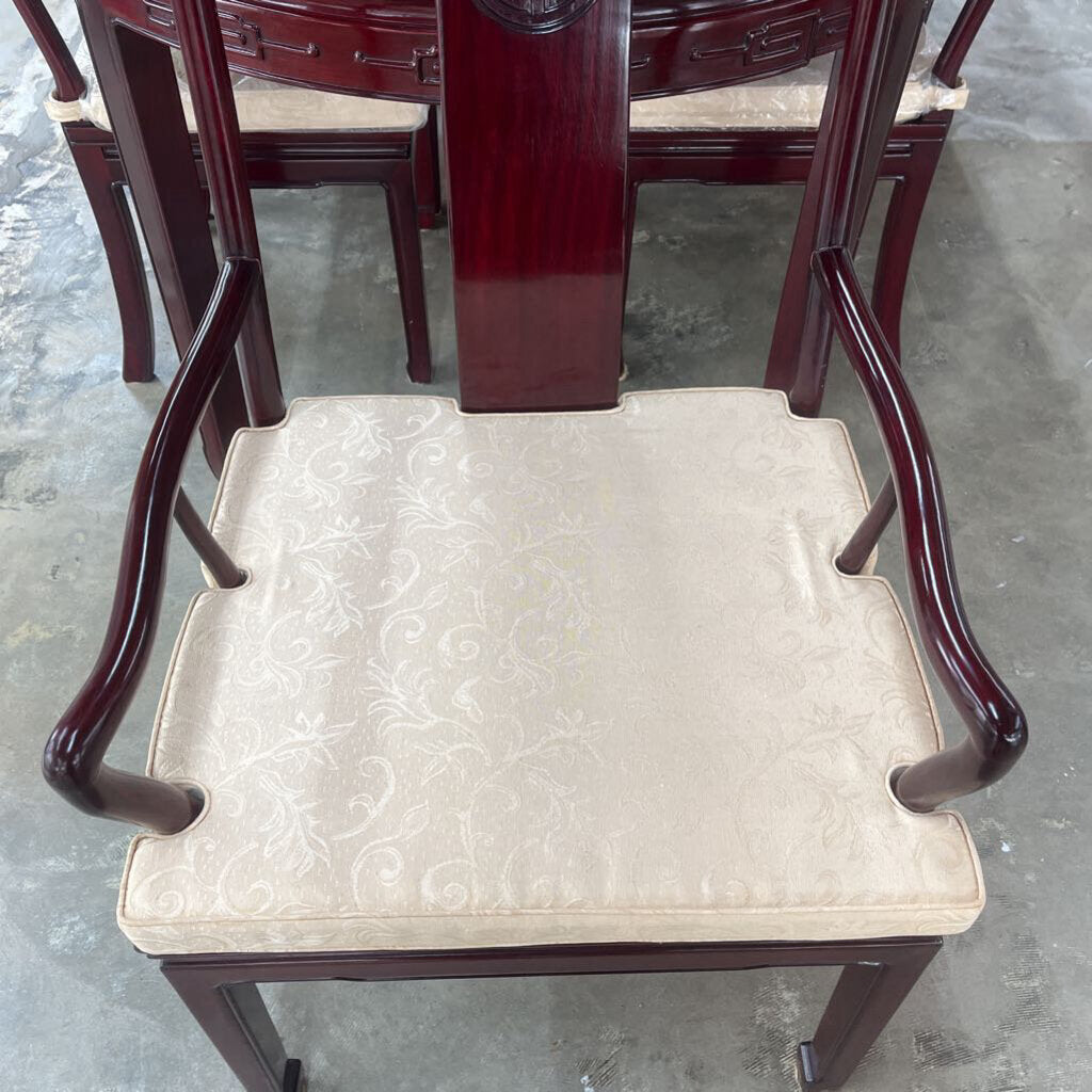 Solid Rosewood Dining Table with 8 Chairs