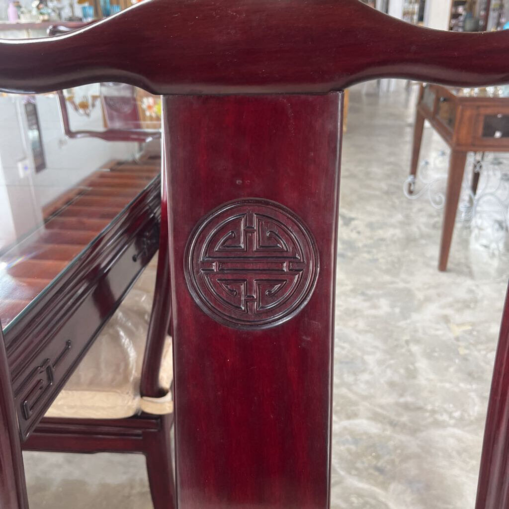 SOLID ROSEWOOD DINING TABLE WITH 8 CHAIRS