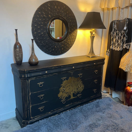 GOLD TREE OF LIFE MULTIPURPOSE DRESSER/BUFFET