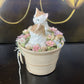 Forever Love Cats in Flower Pot Music Box