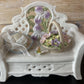 GARDEN SOFA W/FLOWER BASKET MUSIC BOX