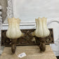 Vintage Cast Iron Tulip Wall Light Fixture