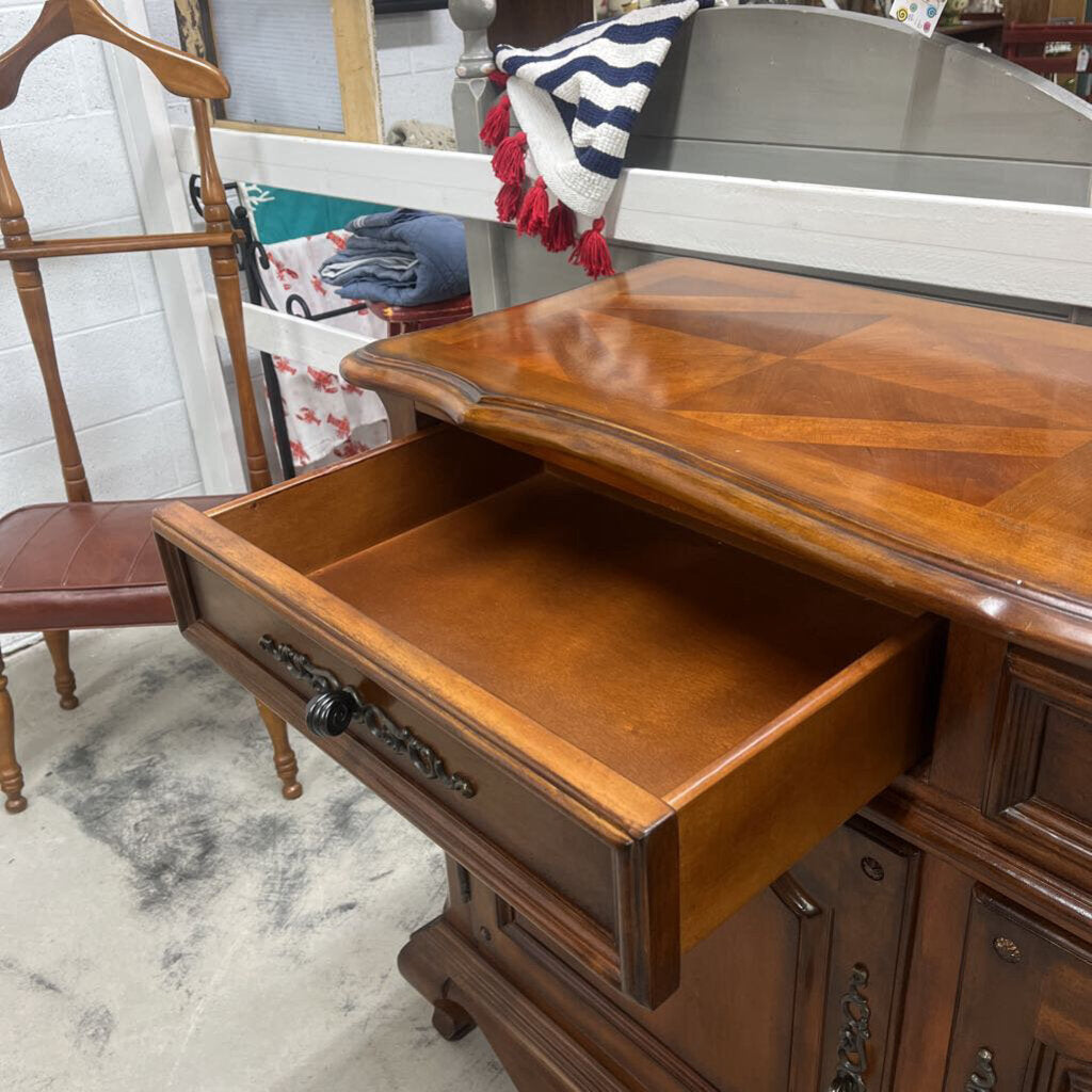 TWO DOOR PECAN FINISH SIDEBOARD
