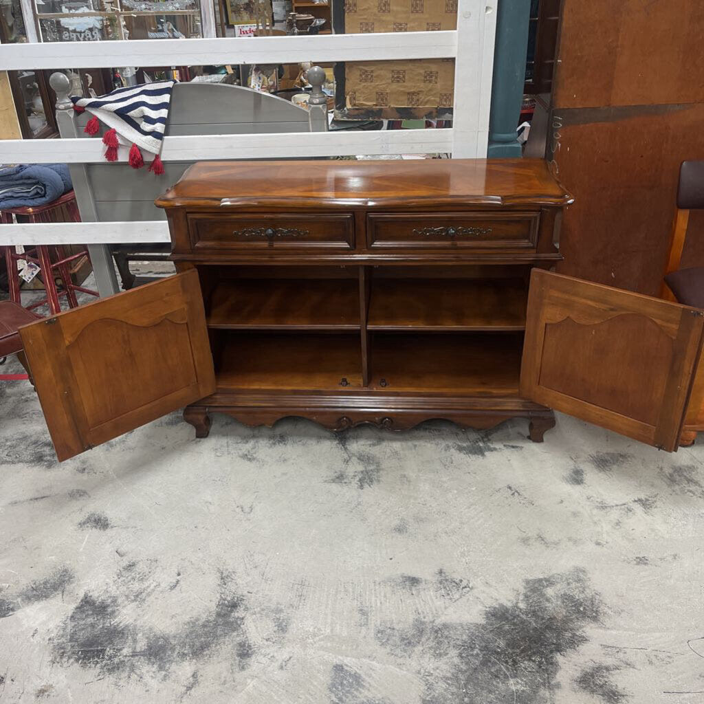 TWO DOOR PECAN FINISH SIDEBOARD