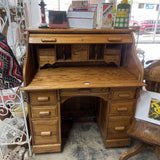 Dedeaux Clan Oak Roll Top Desk