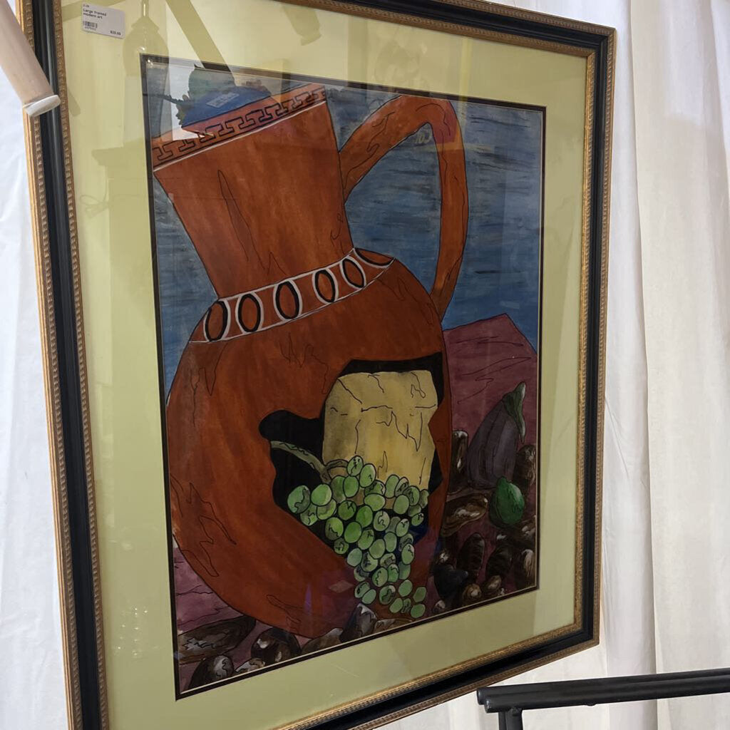LARGE FRAMED MODERN ART